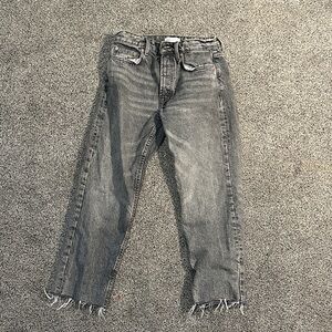 Zara Charcoal Distressed Jeans